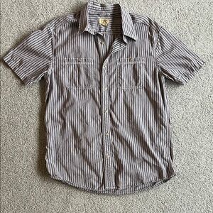 Classic Black and White Striped Men's Shirt